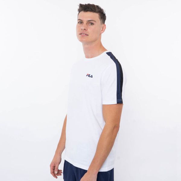 Camisetas Fila Homem Branco - Fila Caleb Portugal Online,GEIT-14960